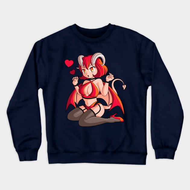 Lil Devil Crewneck Sweatshirt by ZombieGirl01